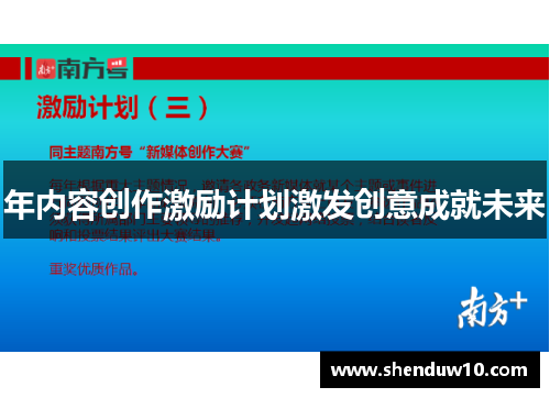 年内容创作激励计划激发创意成就未来